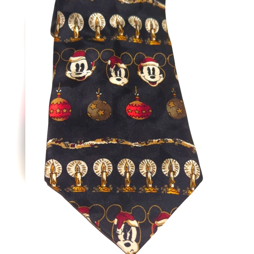 Disney Christmas Neck Tie Silk
